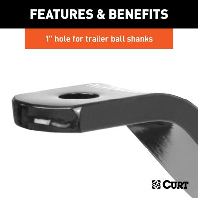 Image showing  2 in. Shank Vertical Receiver Ball Mount, 2-1/4 in. Drop, 4,000 lb. Capacity