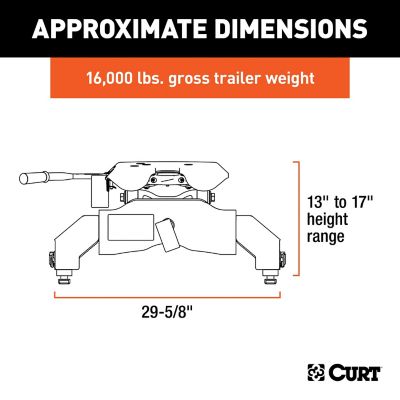 Image showing  16,000 lb. Capacity A16 5th Wheel Hitch for Select 8 ft. Silverado and Sierra 2500 and 3500 HD, 16063