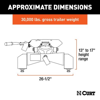 Image showing  30,000 lb. Capacity A30 5th Wheel Hitch for Select 8 ft. Silverado and Sierra 2500 and 3500 HD