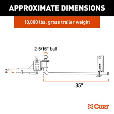 Image showing  10,000 lb. Capacity TruTrack 2P Weight Distribution Hitch with 2x Sway Control