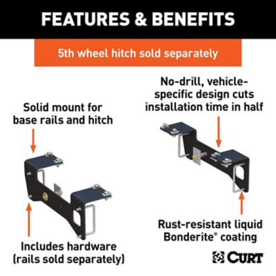Image showing  Custom 5th Wheel Brackets for Select Silverado and Sierra 1500 (Except 5.5 ft. Bed)