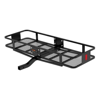 CURT 60 in. x 20 in. Black Steel Basket Cargo Carrier (Fixed 2 in. Shank, 500 lb.), 18150