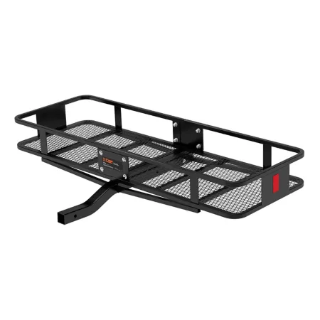 CURT Steel Basket Luggage Rack 500 lb 60 in x 20 in 2 in Fixed Post Black Hitch Cargo Carriers