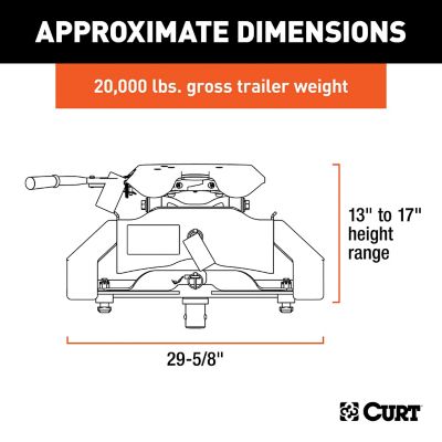 Image showing  20,000 lb. Capacity A20 5th Wheel Hitch for Select 8 ft. Nissan Titan XD