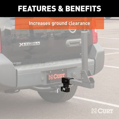 Image showing  Raised Receiver Adapter, 2 in. Shank, Not for Towing Use, 4-1/4 in. Rise