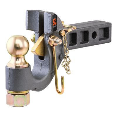 CURT 2 in. Shank SecureLatch Receiver-Mount Ball and Pintle Hitch with 2 in. Ball, 14,000 lb. Capacity
