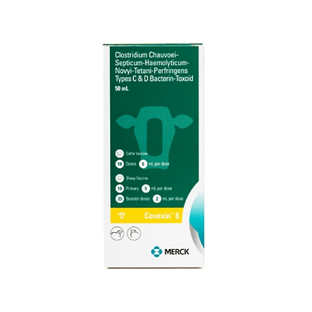 Merck Bovilis Covexin 8 Cattle and Sheep Vaccine, 10 Doses