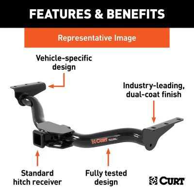 Image showing 1 th CURT Class 3 Trailer Hitch, 2 in. Receiver, Select Mercedes-Benz G500, 13318