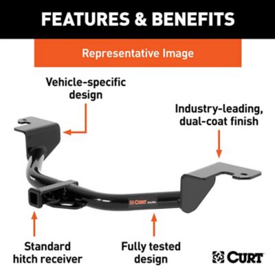 Image showing  1-1/4 in. Receiver Class 1 Trailer Hitch for Select Hyundai Accent, Kia Rio, 200 lb. Capacity, 110943