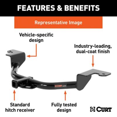 Image showing  1-1/4 in. Receiver Class 1 Ball Mount Hitch for Pontiac Firebird and Chevrolet Camaro, 200 lb. Capacity