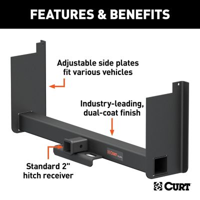 Image showing  2 in. Receiver 16,000 lb. Capacity Universal Weld-On Trailer Hitch, Up to 44 in. Frames, 18 in. Drop
