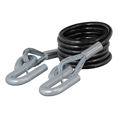 CURT Replacement 84 in. x 3/8 in. Diameter Tow Bar Safety Cable with Hooks (7,500 lb.), 70008