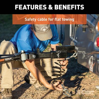 Image showing  Replacement 84 in. x 3/8 in. Diameter Tow Bar Safety Cable with Hooks (7,500 lb.), 70008