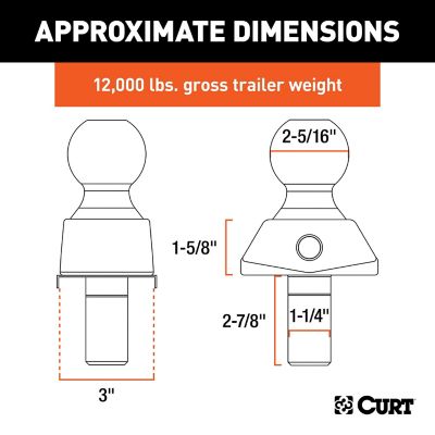 Image showing  RockerBall 2-5/16 in. Cushion Hitch Ball (1-1/4 in. Shank, 12,000 lb., Packaged), 40249