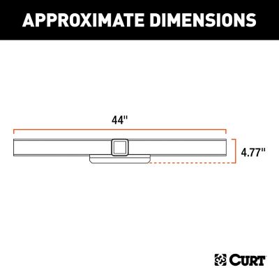Image showing  44 in. Universal Weld-On Hitch Center Section, 2 in. Receiver (No Side Plates)