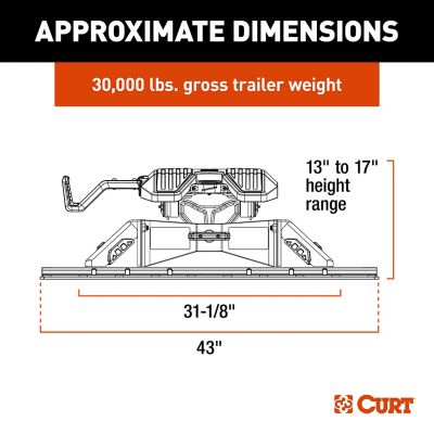 Image showing  30,000 lb. Capacity PowerRide 5th Wheel Hitch with Rails