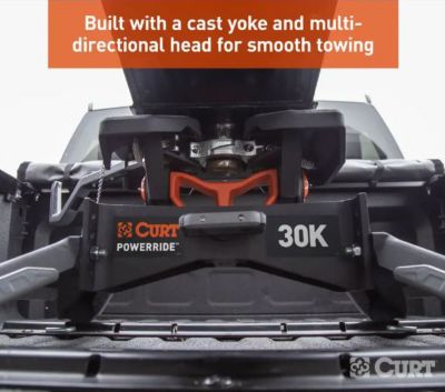 Image showing  30,000 lb. Capacity PowerRide 5th Wheel Hitch with Rails