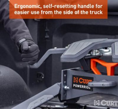 Image showing 5 th CURT 30,000 lb. Capacity PowerRide 5th Wheel Hitch with Rails