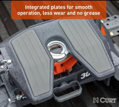 Image showing 6 th CURT 30,000 lb. Capacity PowerRide 5th Wheel Hitch with Rails