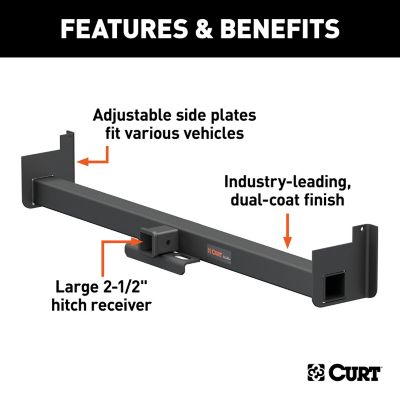 Image showing  Universal Weld-On Trailer Hitch, 2-1/2 in. Receiver (Up to 62 in. Frames, 9 in. Drop), 15925