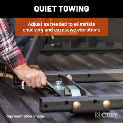 Image showing  Puck System 5th Wheel Adapter with Rails for Select Dodge Ram