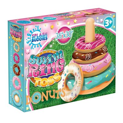 Splash Buddies Inflatable Ring Toss Game, Donuts