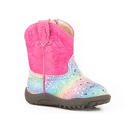 Roper Unisex Kids' Cowbabies Glitter Rainbow Boots