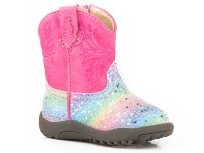 Roper Unisex Kids' Cowbabies Glitter Rainbow Boots