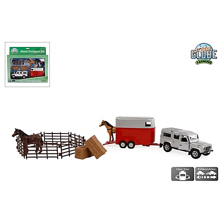 Kids Globe 1:32 Scale Land Rover Playset with Trailer and Accessories KG520213