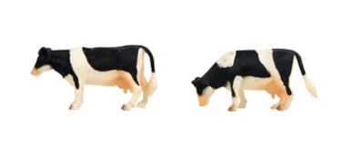 Kids Globe 2 pc. Standing Black and White Cow Set, 1:32 Scale, KG571873