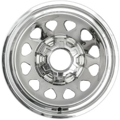Image showing  Chrome Hubcaps/Wheel Covers for Chevrolet Silverado, GMC Sierra 1500 2019-2024 with 17 in. Chevy/GM Steel Wheels, 4-Pack