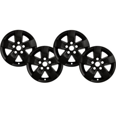 CCI Set of 4, Dodge Ram 1500 2013-2018, Ram Classic 2019-2023 Black Hubcaps/Wheel Covers for 17 in. Alloy Wheels