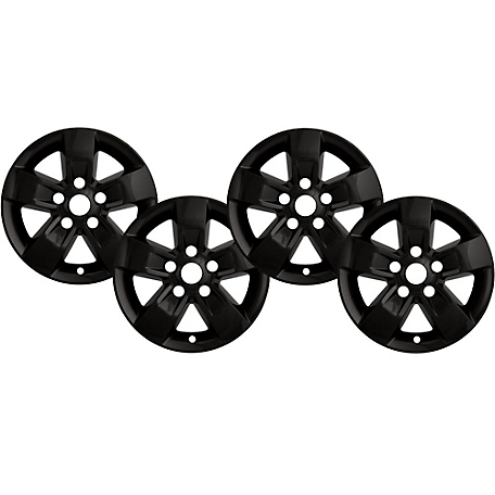 CCI Set of 4, Dodge Ram 1500 2013-2018, Ram Classic 2019-2023 Black Hubcaps/Wheel Covers for 17 in. Alloy Wheels