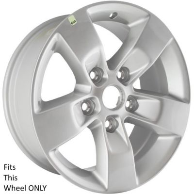 Image showing  Black Hubcaps/Wheel Covers for Dodge Ram 1500 2013-2018, Ram Classic 2019-2023 with 17 in. Alloy Wheels, 4-Pack