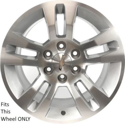 Image showing  Black Hubcaps/Wheel Covers for Chevrolet Silverado 1500 2014-2019, Suburban, Tahoe 2015-2020 with 18 in. Rims, 4-Pack
