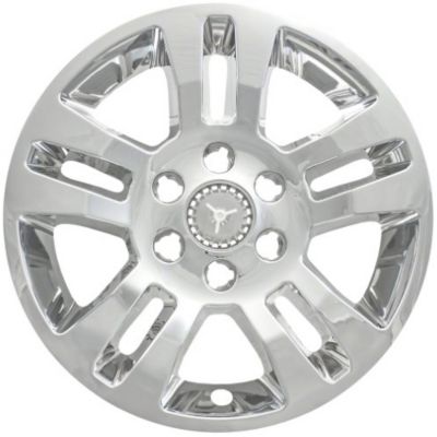 Image showing  Set of 4, Chevrolet Silverado 1500 2014-2019, Suburban, Tahoe 2015-2020 Chrome Hubcaps/Wheel Covers for 18 in. Alloy Rim