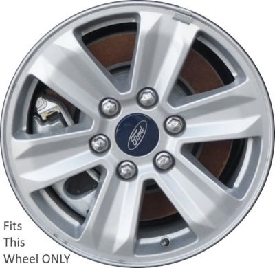 Image showing  Black Hubcaps/Wheel Covers for Ford F-150 2015-2020 with 17 in. Alloy Wheels, 4-Pack