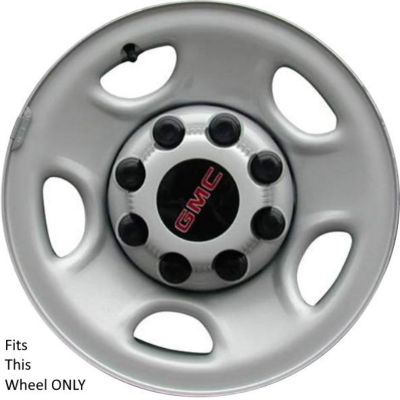 Image showing  Set of 4, GMC Savana 2500, 3500 2003-2024, Sierra 2500, 3500 1999-2010 Chrome Hubcaps/Wheel Covers for 16 in. Steel Rims