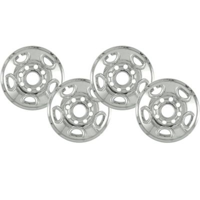 CCI Chrome Hubcaps/Wheel Covers for Chevrolet Express 2500, 3500 SRW 2003-2024 with 16 in. Chevy Steel Wheels, 4-Pack