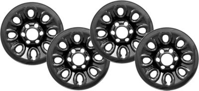 CCI Set of 4, Chevrolet Avalanche 2007-2013, Express 1500 2009-2014 Black Hubcaps/Wheel Covers for 17 in. Steel Wheels