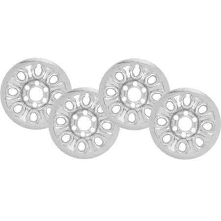 CCI Set of 4 2005-2013 GMC Sierra 1500 Savana 1500 2007-2014 Yukon Chrome Wheel Covers/Rubber Covers for 17" Steel Wheels. Hubcaps