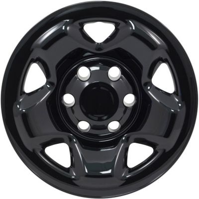 Image showing  Black Hubcaps/Wheel Covers for Toyota Tacoma 2005-2023 with 16 in. Steel Wheels, 4-Pack