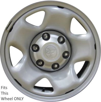 Image showing  Black Hubcaps/Wheel Covers for Toyota Tacoma 2005-2023 with 16 in. Steel Wheels, 4-Pack