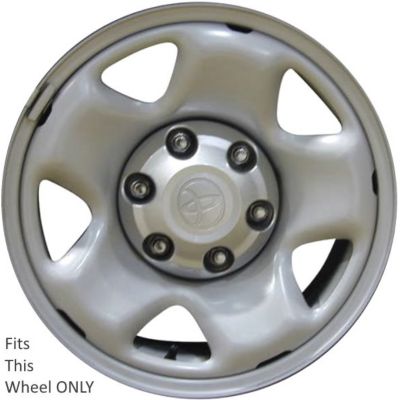 Image showing  Chrome Hubcaps/Wheel Covers for Toyota Tacoma 2005-2023 with 16 in. Steel Wheels, 4-Pack
