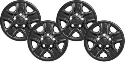 CCI Black Hubcaps/Wheel Covers for Toyota Tundra 2007-2021 with 18 in. Steel Wheels, 4-Pack