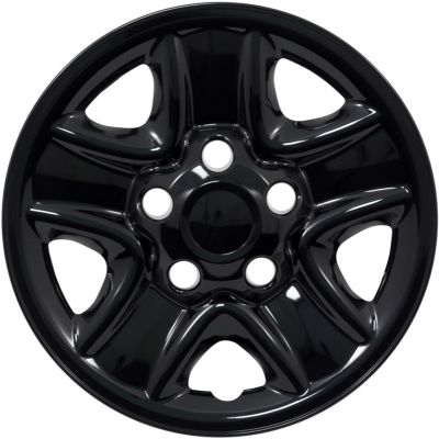 Image showing  Black Hubcaps/Wheel Covers for Toyota Tundra 2007-2021 with 18 in. Steel Wheels, 4-Pack