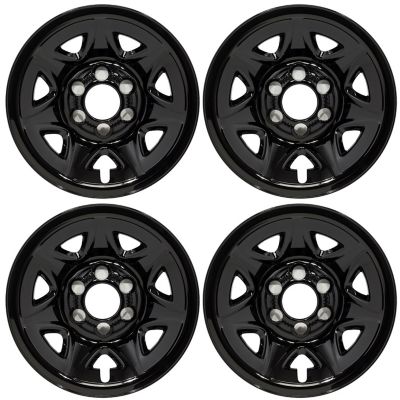 CCI Set of 4, Chevrolet Silverado, GMC Sierra 1500 2014-2019 Black Hubcaps/Wheel Covers for 17 in. Steel Wheels