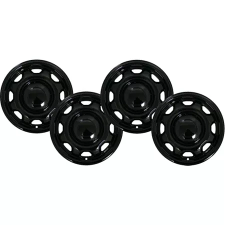 CCI Black Hubcaps/Hubcaps for 2010-2024 Ford F-150 with 17" Steel Wheels 4-Pack Hubcaps