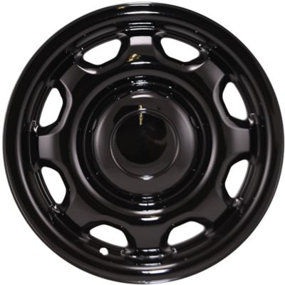 Image showing  Black Hubcaps/Wheel Covers for Ford F-150 2010-2024 with 17 in. Steel Wheels, 4-Pack