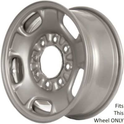 Image showing  Set of 4, GMC Sierra 2500, 3500 SRW 2011-2024 Hubcaps/Wheel Covers for 17 Inch Steel Rims
